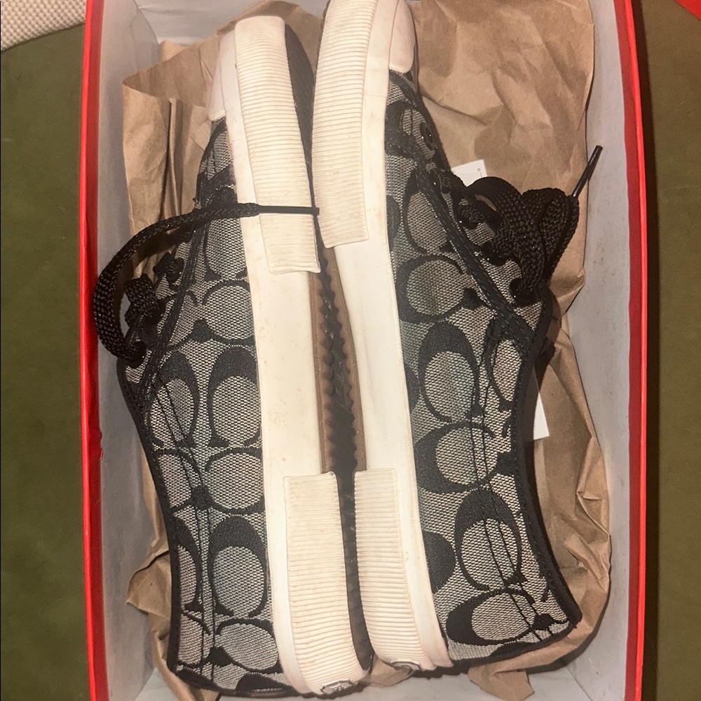 Coach Monogram Black and White Sneakers